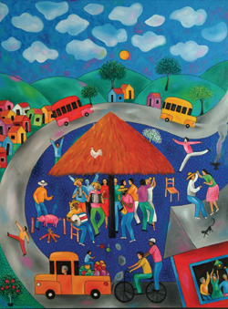 Jos Morillo, Viva el Merengue, 2003. Oil on canvas. 39.4' x 29.4' Coleccin Juan Julio Bodden, Santo Domingo