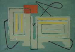 Otto Ritschl (German, 1885-1976), Abstraction, 1951, oil on canvas. Gift of Jean Henley.