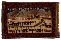 War Carpet, Afghanistan, weaving, post-1979, Private Collection