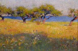 Robert William Vonnoh, Landscape, oil, 1891