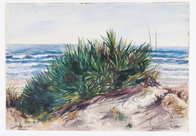 Sand dune and beach grass, 1930. Watercolor by Reginald Marsh