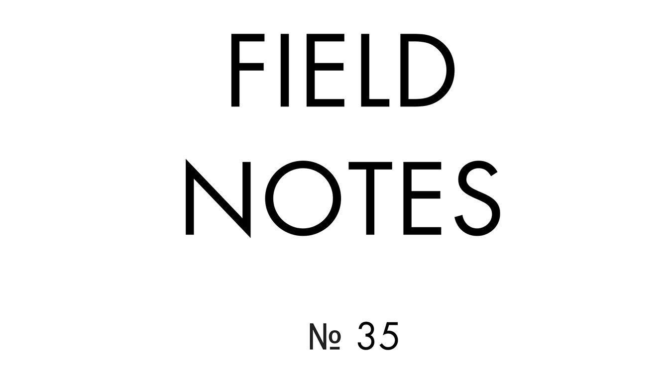 Field Notes No. 35 (2020). Book, 11" x 8.5".