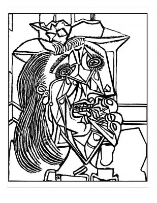 Pablo Picasso, Weeping Woman Masterpieces coloring pages