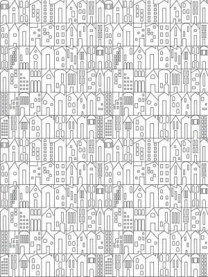 Building view wallpaper coloring page