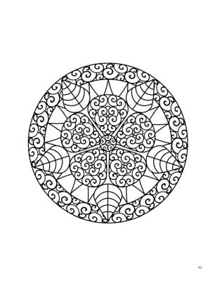 Zen circlular coloring page