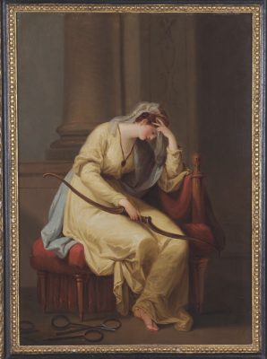 Penelope weeping over the bow of Ulysses, by Angelica Kauffmann