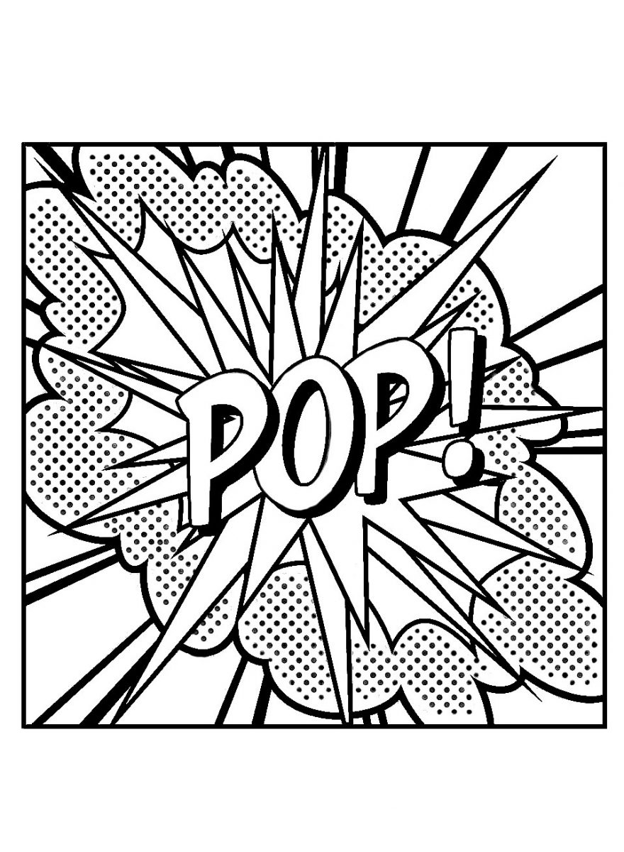 Lichtenstein Pop coloring page