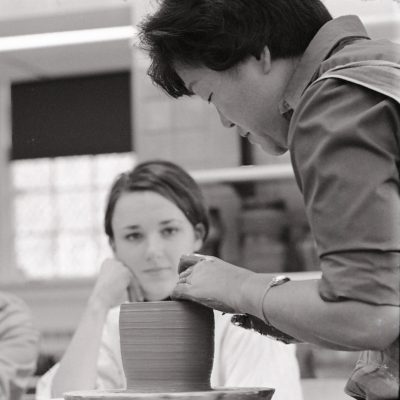 Professor Minnie Negoro demonstrating for students.